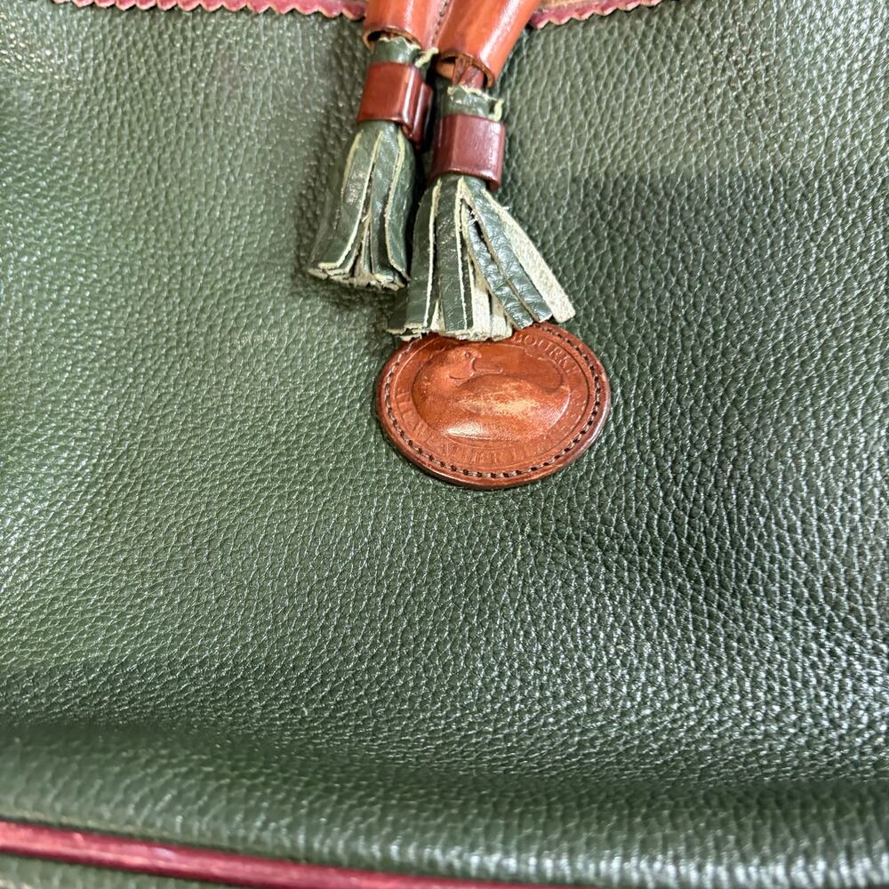 Green Vintage Dooney & Bourke Pebbled Leather Bucket Bag - Picture 2 of 8